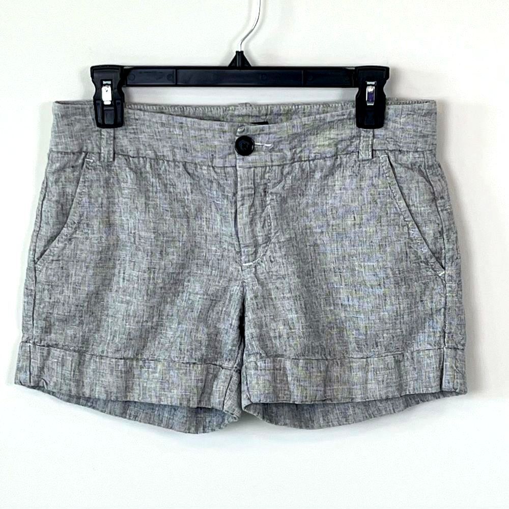 Express Y2K Heather Gray Women's Linen/Cotton Blend Shorts Women’s- Size 4
